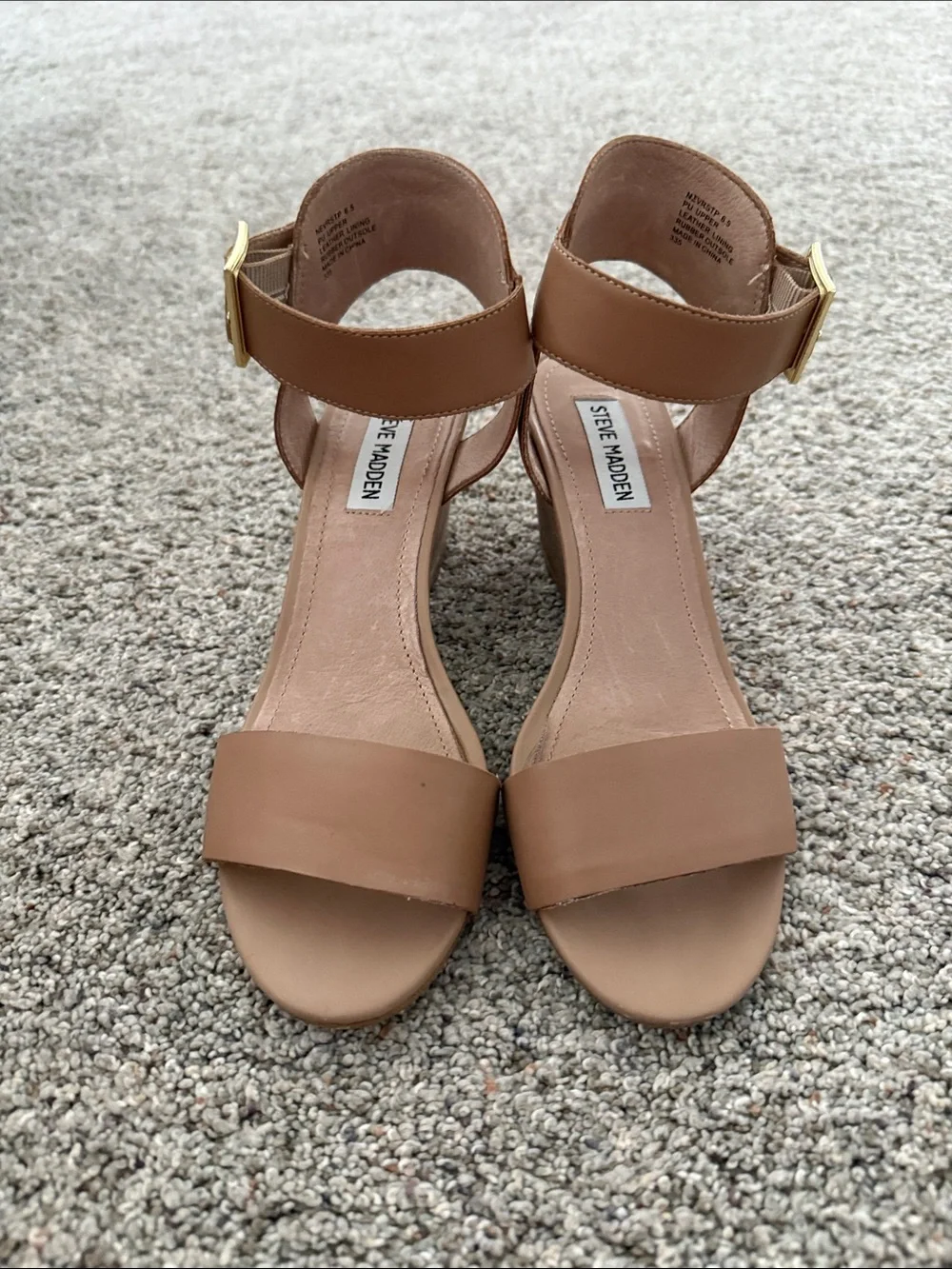 Steve Madden Women’s Nevrstp Wedge Sandal Bone Multi Snake 6.5